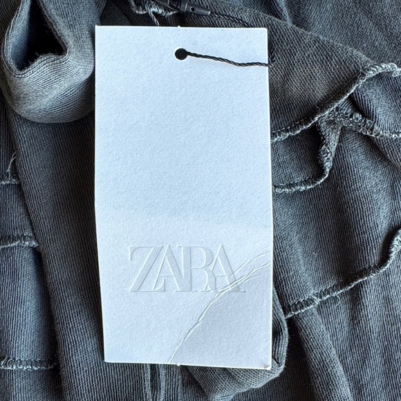 Zara Women's Olive Green Ruffle Top Size M - Picture 8 of 8